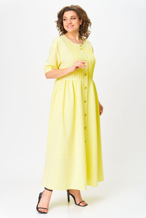 Платье Anastasia Mak 1219 бледно-желтый  фото 5