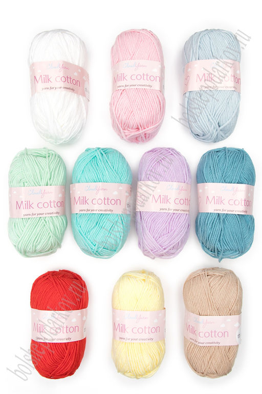 Пряжа "Milk cotton" 50 гр (10 шт) SF-7848, микс