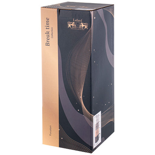 НАБОР ИЗ 4 КРУЖЕК НА ДЕРЕВЯННОЙ ПОДСТАВКЕ LEFARD BREAK TIME 350 МЛ ПАСТЕЛЬ  фото 2
