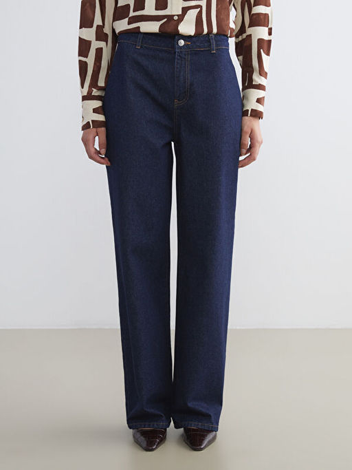 Wideleg Kad?n Jean Pantolon