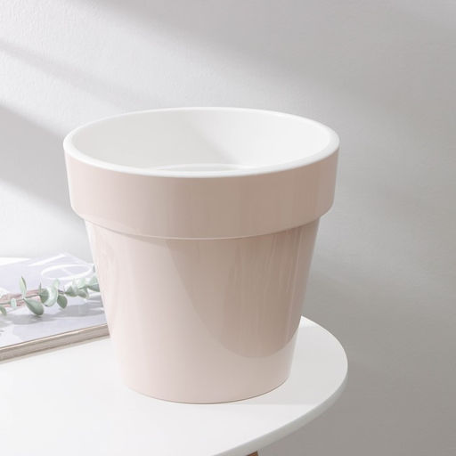 Кашпо для цветов со вставкой Plast-Avenue «Порто», 6 л, пластик, жемчужный