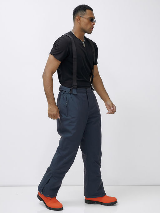 Горнолыжный костюм анорак мужской зимний темно-серого цвета 389TC - Leifensh фото 27