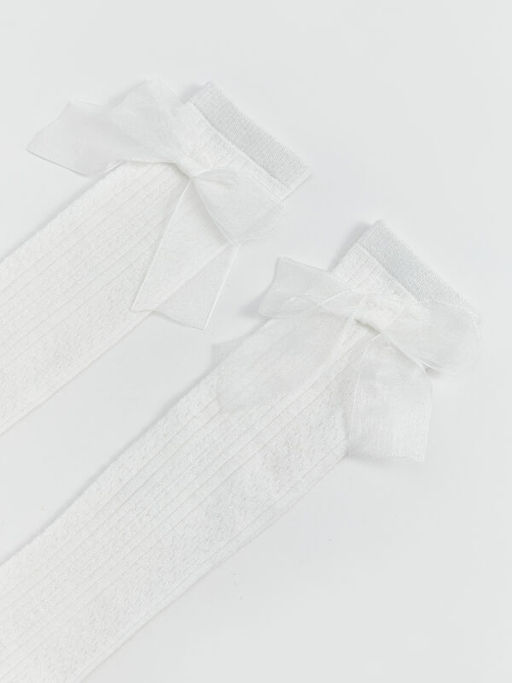 Fiyonk Detayl? K?z ?ocuk Diz Alt? ?orap 2li