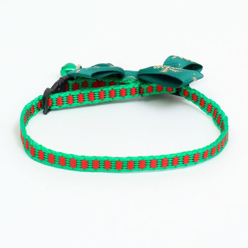 Ошейник Зима, 30 х 1 см, капрон, зелёный - Пижон фото 2