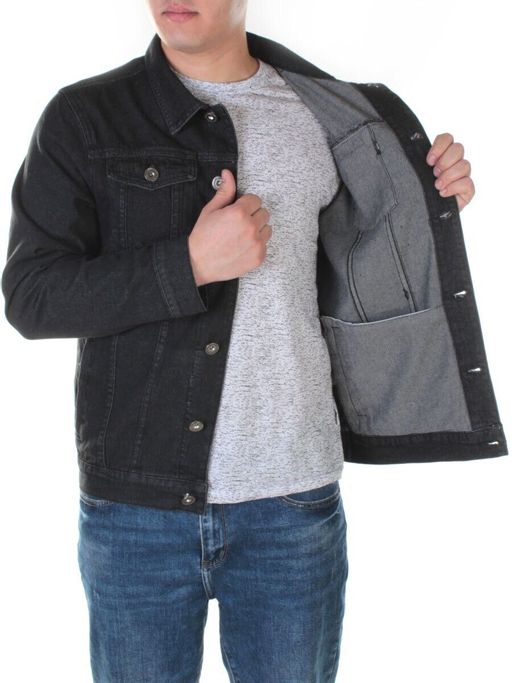 VH5915 DK. GRAY Куртка джинсовая мужская VH JEANS - Фабричный китай фото 7
