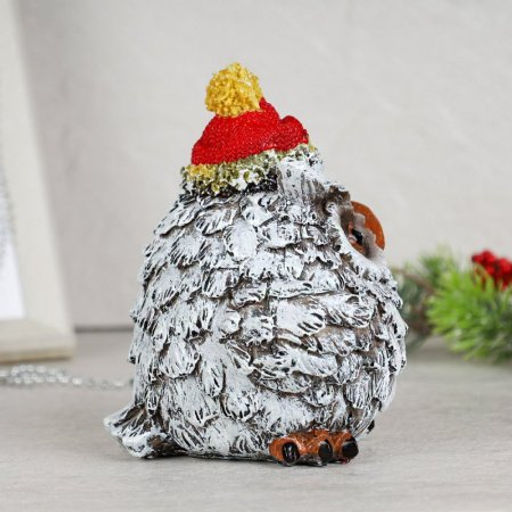 А Фигурка Сова новогодняя 12x13x15 см / CW421-4 /уп 48/Сова символ мудрости и проницательности - Галеонтрейд фото 4