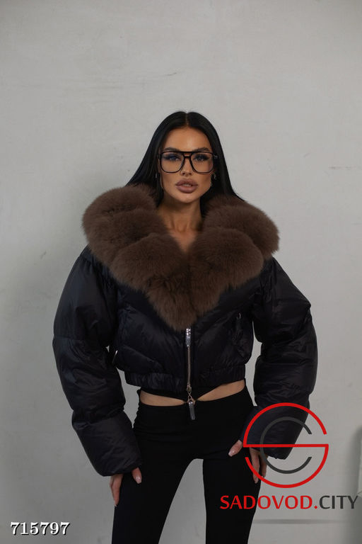 Женская куртка-пуховик с натуральным мехом - Bruno фото 8