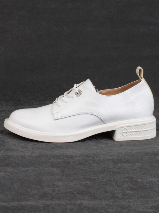 03-HP9962B WHITE Полуботинки женские (натуральная кожа)