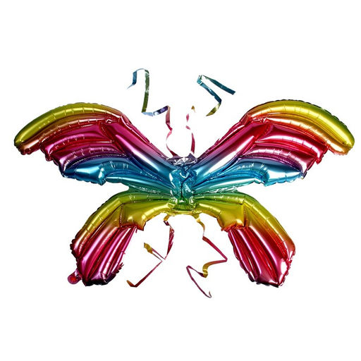 Цена за 5 шт. Воздушные фольгированные крылья «Бабочка», 122 см, градиент