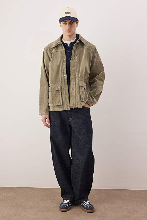 Haki Regular Fit Cepli Kaplamal_ Denim Ceket TMNAW26CE00002 - Trendyolmilla фото 2