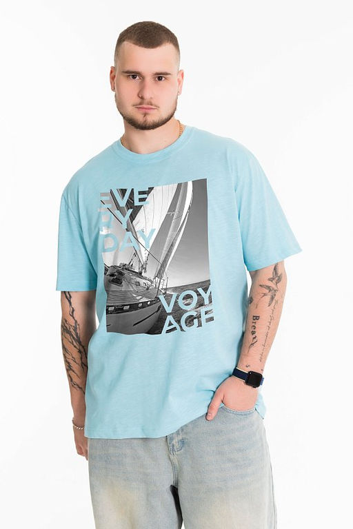 Футболка М125064Па голубой