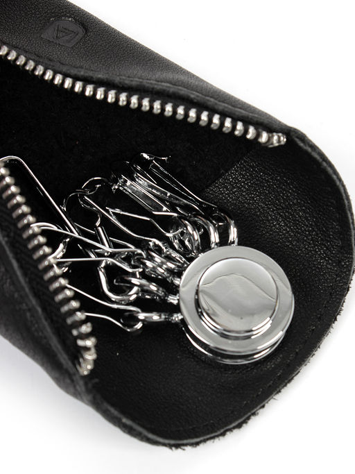 LACCOMA ключница X169-100-черный натуральная кожа фото 4