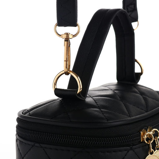 Сумка женская кросс-боди на молнии, 16.5×9×10.5 см, чёрная