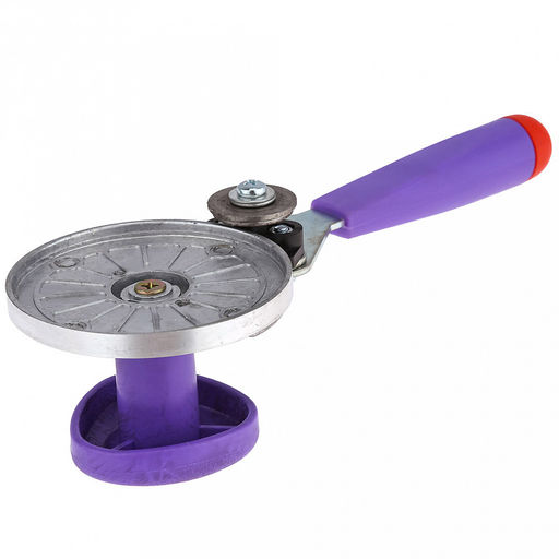 Машинка закаточная полуавтомат Виктория Улитка, алюминий, оцинкованная сталь, пластмассовая ручка, сиреневый, в коробке (Россия) - Домашняя мода фото 2