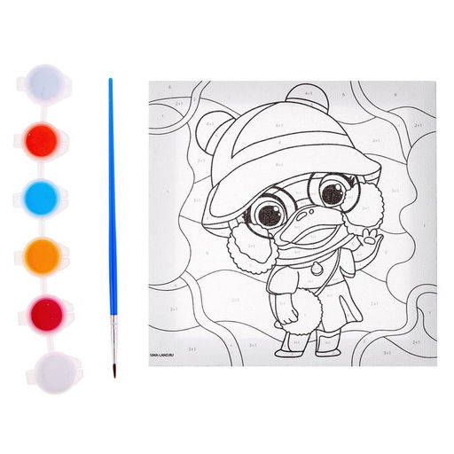 Картина по номерам для детей «Стильная уточка», 15 х 15 см