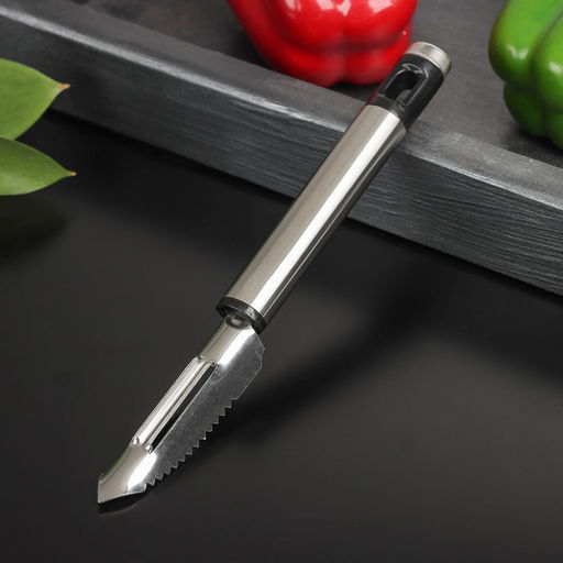 Овощечистка Доляна Fargo, 20×2×2 см, нержавеющая сталь, цвет серебристый