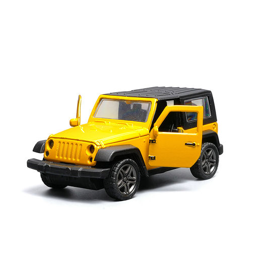 Жёлтая инерционная машинка вид D die-cast , 1:32