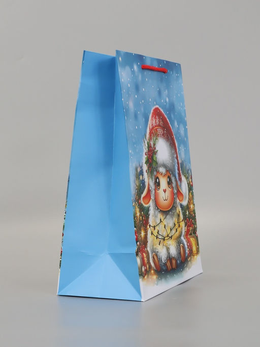 Цена за 2 шт. Пакет подарочный «Овечка с гирляндой», 26×12×32 см