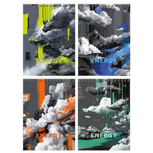 Блокнот А5 80л. на гребне "Energy" ("BG", Б5гр80 06550) твердая подложка