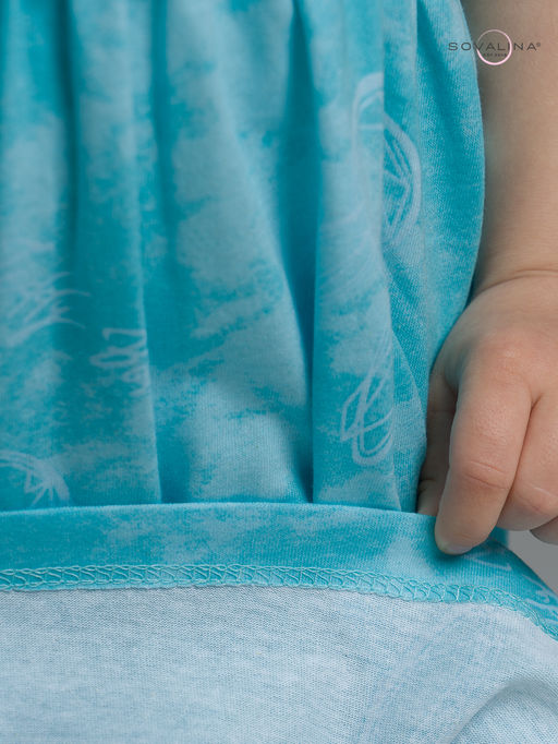 Платье Лето зайцы варенка бирюза - Sovalina фото 24