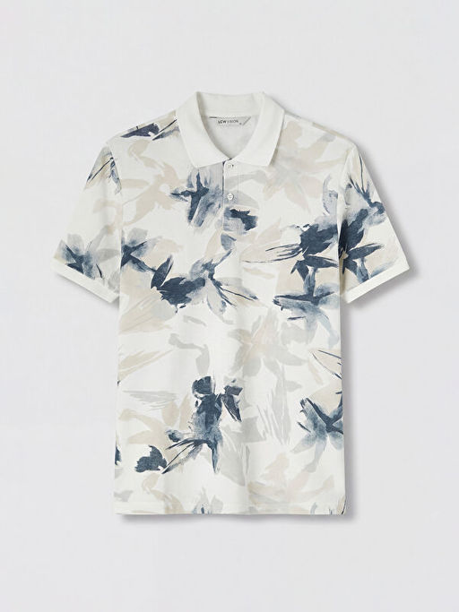 Polo Yaka Desenli Pike Erkek Ti??rt