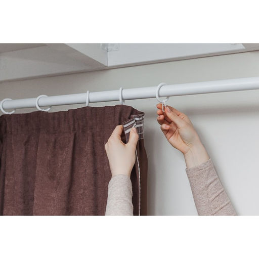 Цена за 2 шт. Кольцо для карниза, d=34/40 мм, 10 шт., белое