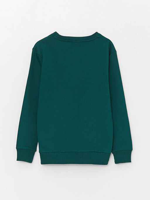 Bisiklet Yaka Bask?l? Uzun Kollu Erkek ?ocuk Sweatshirt - Waikiki фото 3