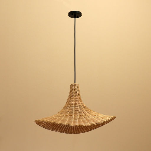 Светильник потолочный из ротанга «Куин», 1×120 Вт, Е27, 55×40 см