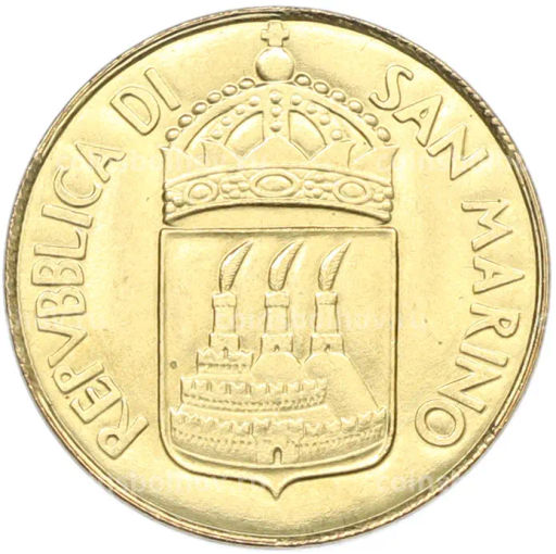 Монета 20 лир 1973 года Сан-Марино