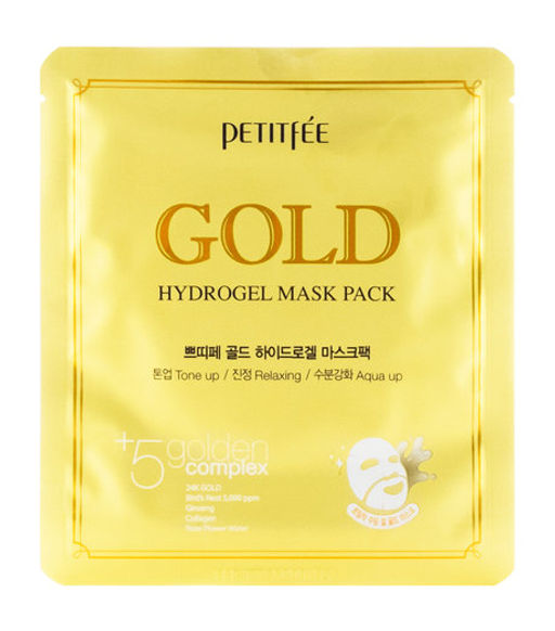 Petitfee Gold Hydrogel Mask Pack 32g*1ea - Гидрогелевая маска для лица с золотом 32г.*1шт