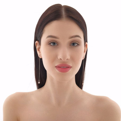 Серьги с жемчугом Цепочки ласка, цвет МИКС