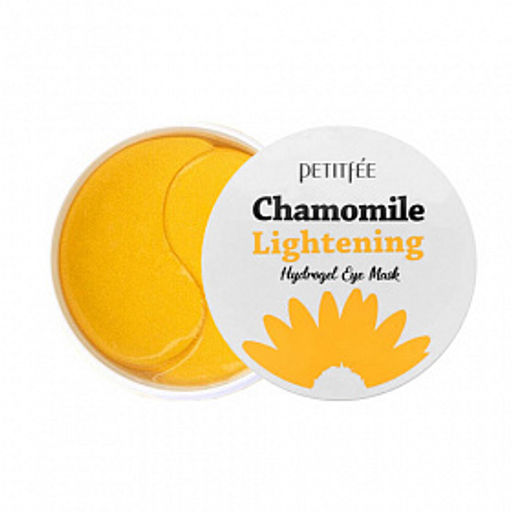 Petitfee Chamomile Lightening Hydrogel Eye Mask 60ea - Патчи против темных кругов с экстрактом ромашки 60шт