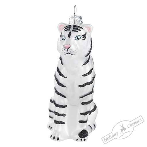 Тигр бенгальский сидящий (стекло) 6х4,5х11,5 см