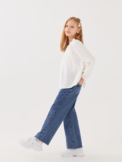 Basic Geni? Pa?a K?z ?ocuk Pantolon