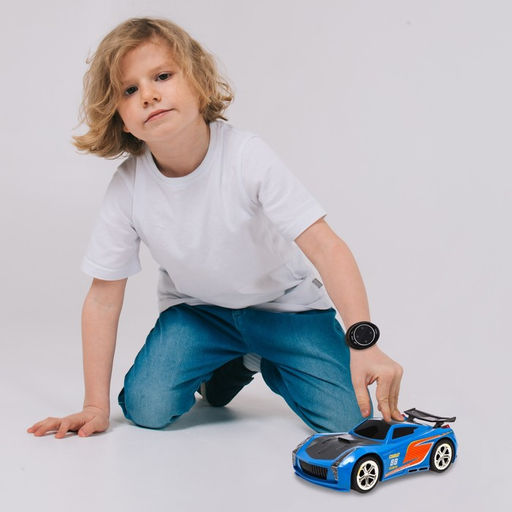 Машинка на пульте управления VOICE, голосовое управление, русский язык, цвет синий - Автоград фото 5