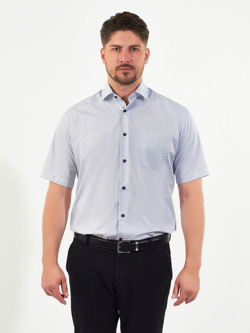 Сорочка мужская короткий рукав GREG 211/108/Z/1p STRETCH_x_GB  фото 6