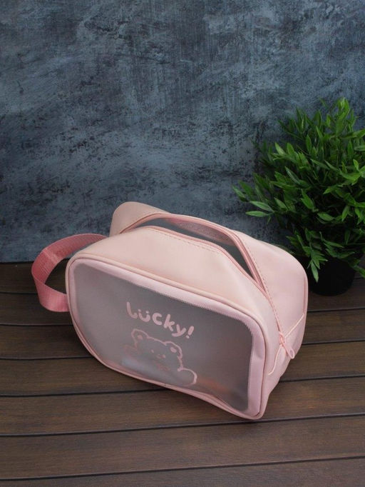 Косметичка "Lucky bear", pink (18х25х11 см)