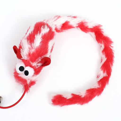 Дразнилка-удочка Мышь с длинным хвостом, красная - Пижон фото 2