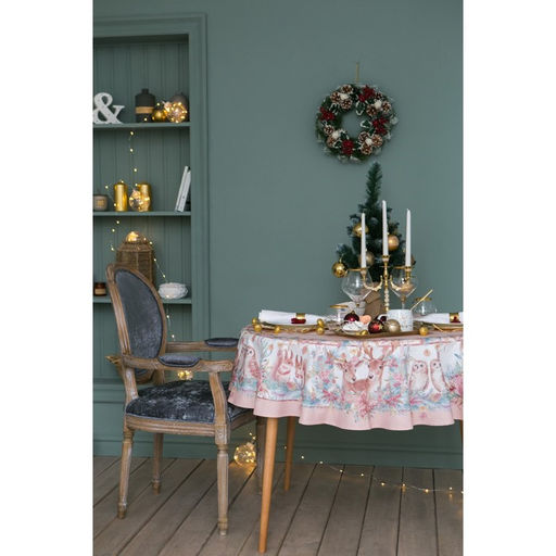 Скатерть Этель Pink magic d=150см +/-3см с ГМВО, 100% хл, саржа 190 гр/м2  фото 3