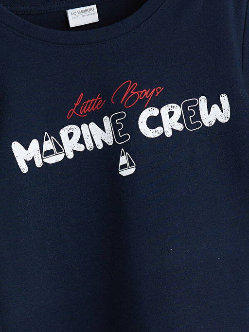 Bask?l? Erkek ?ocuk Pijama Tak?m