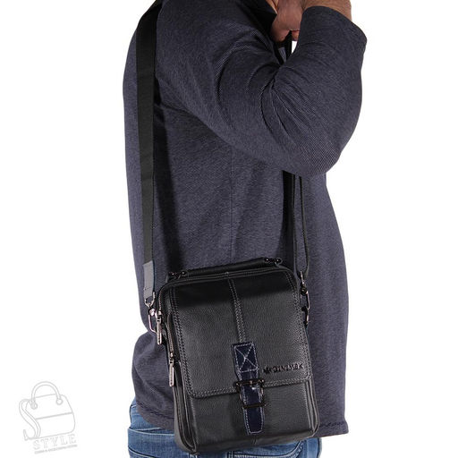 Сумка мужская кожаная 67712Z black Zinimxs в Новосибирске