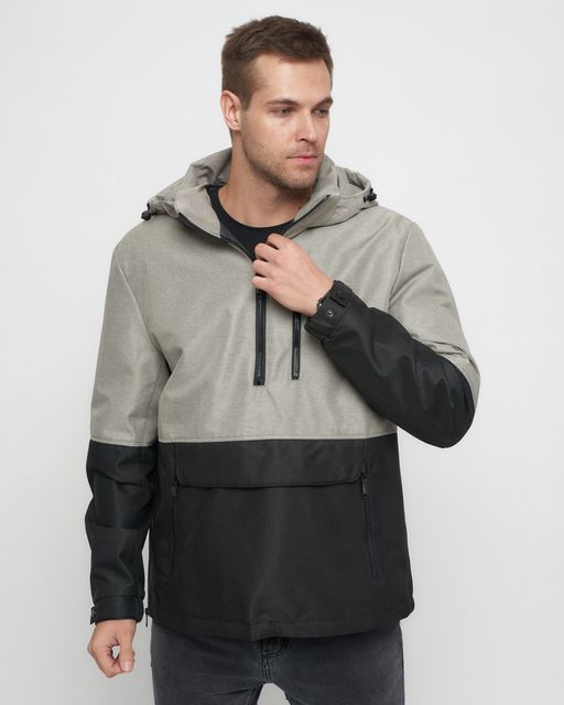 Куртка-анорак спортивная мужская бежевого цвета 3307B - Wonderrman фото 7