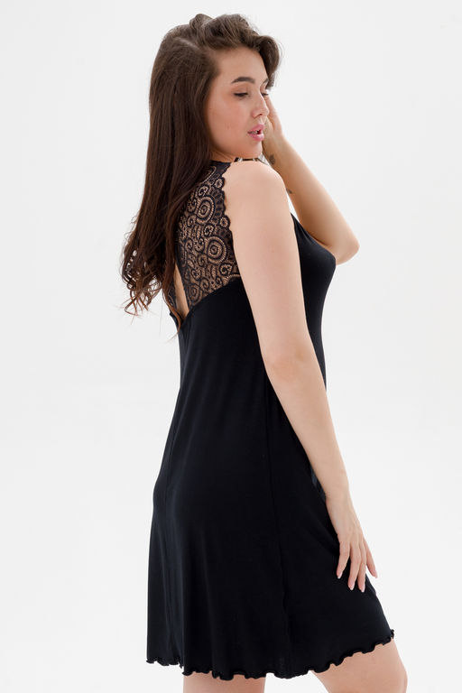 Ночная сорочка из вискозы Патриция-2 черный - Амадэль фото 7