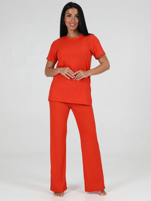 423 ПИЖАМА ЖЕНСКАЯ (брюки) (Оранжевый) - А-дина фото 3
