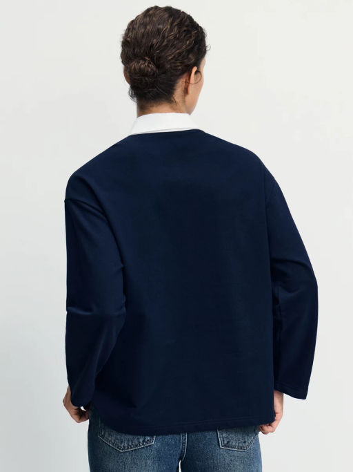 Хлопковый джемпер с отложным воротником / Zarina