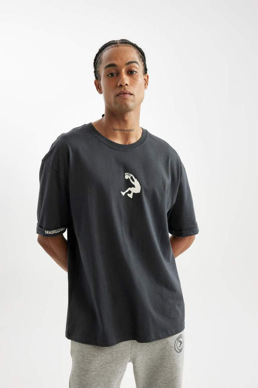 DeFactoFit Футболка оверсайз с круглым вырезом и короткими рукавами Shaquille ONeal  фото 6