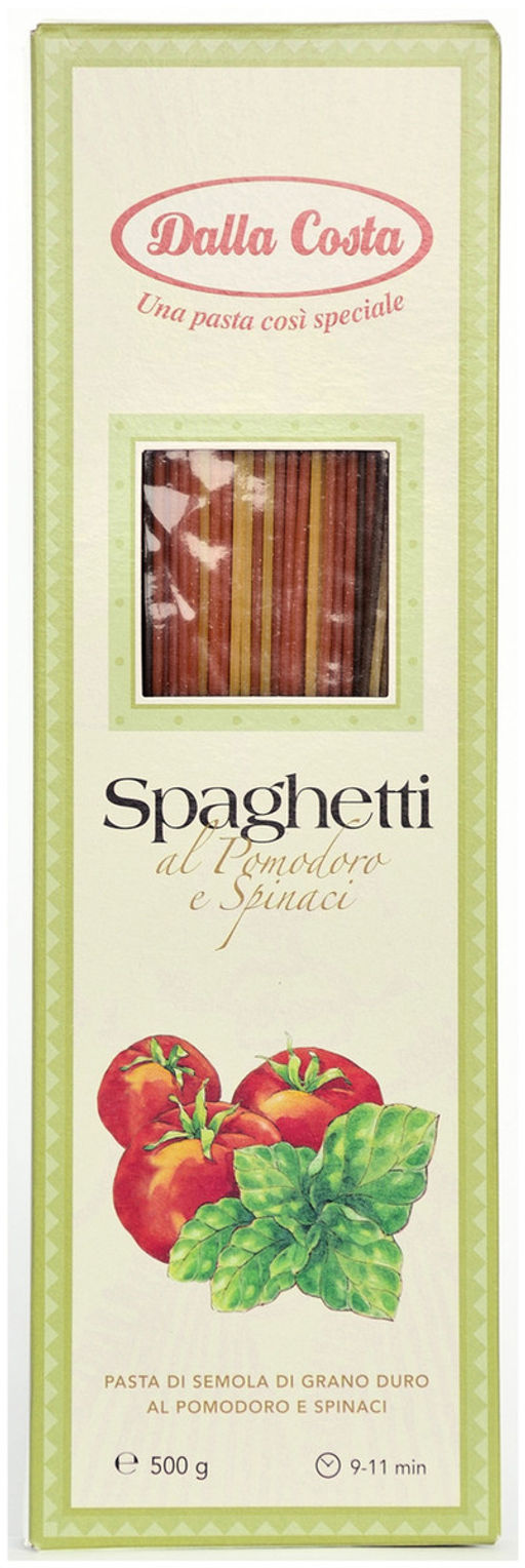 Спагетти "Dalla Costa" со шпинатом и томатами (0,500 кг)