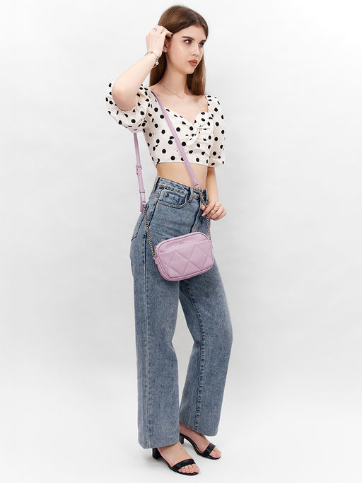 LACCOMA сумка Джулия-ЛЦ802-сиреневый эко кожа хлопок фото 8