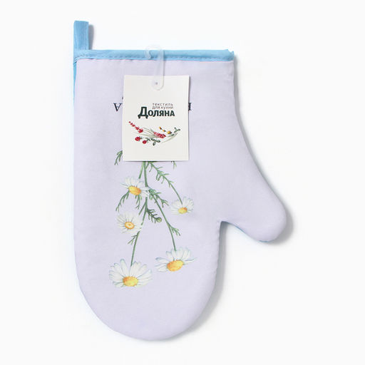 Варежка-прихватка Ромашки, 20?27 см,100% п/э