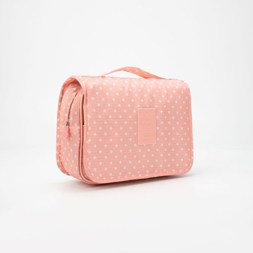Косметичка-несессер на липучках, с крючком, цвет розовый